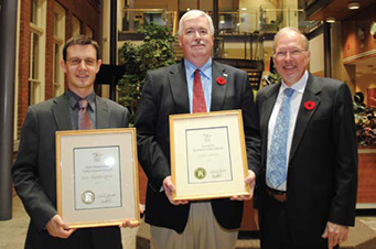 Jean-Baptiste Litrico and Steve Salterio with David Saunders